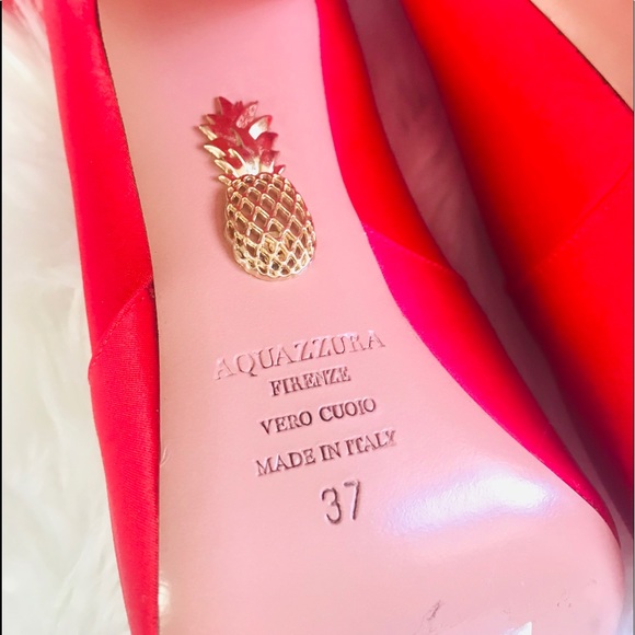 Aquazzura So Me Ankle Booties Red Satin NEW 7 - Picture 3 of 8